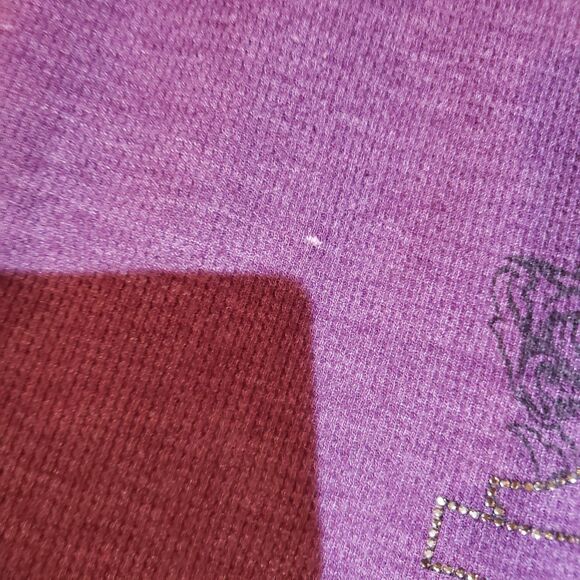 Y2K Biker Grunge Purple V-neck Pullover Harley Davidson Bling Plus Size - Picture 8 of 8